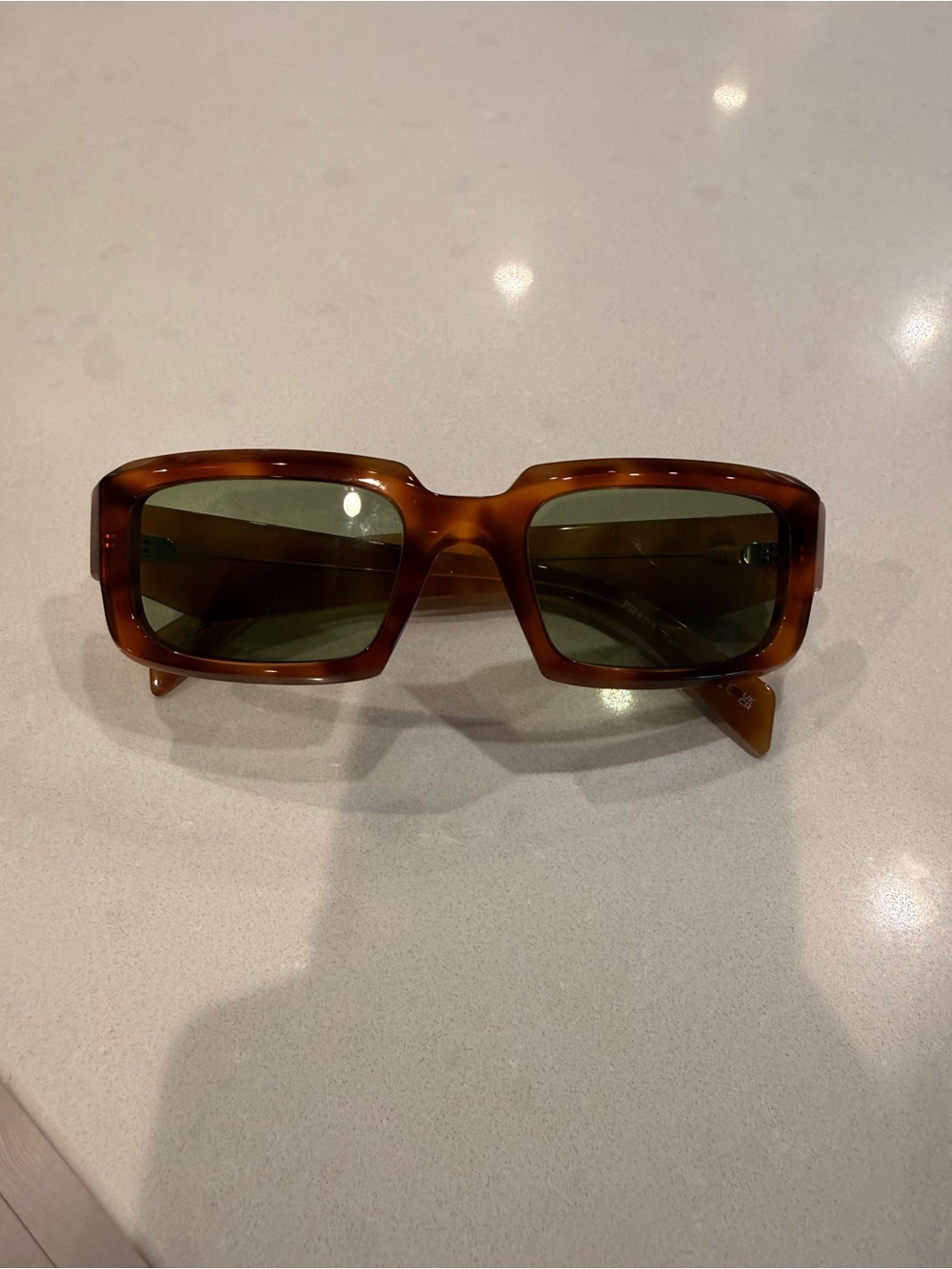 Prada Symbole Rectangle Frame Sunglasses